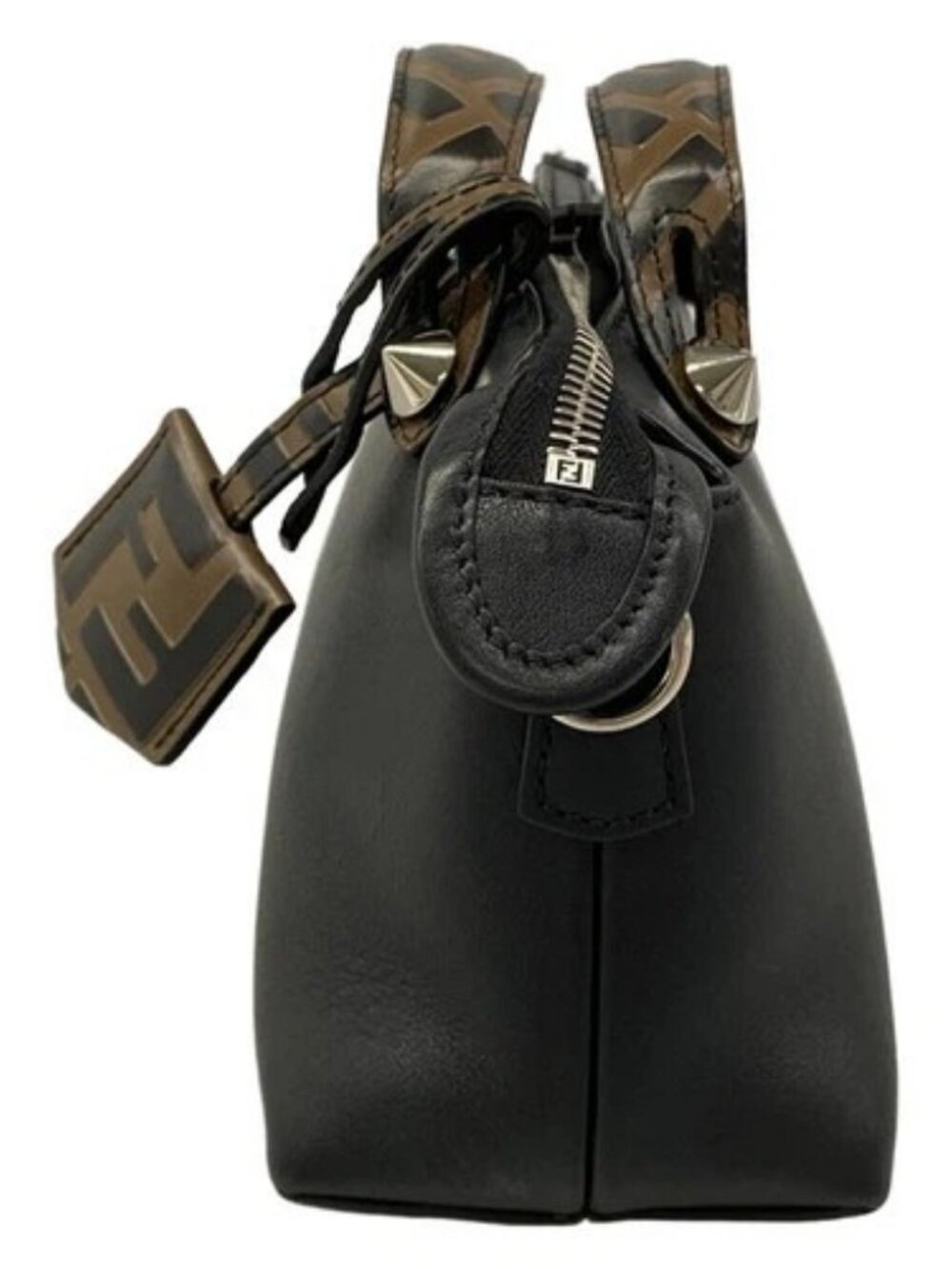 FENDI Mini By The Way 8BL145 Black Dark Brown Leather Handbag - Picture 4 of 15